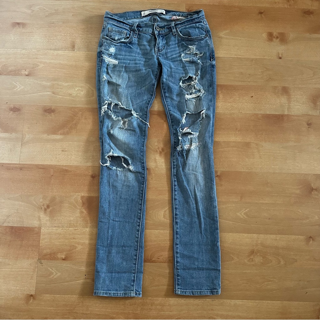 Abercrombie Fitch Light Blue Lowrise Denim Jeans Abercrombie Fitch Light Blue Lowrise Denim Jeans